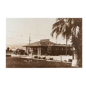 Framed Print of 1920's L.A. Streetcar in Beverly Hills