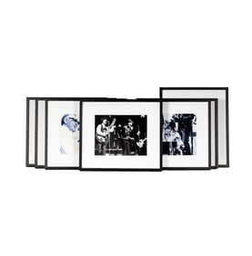 Group of Seven Framed Photographs of Musicians