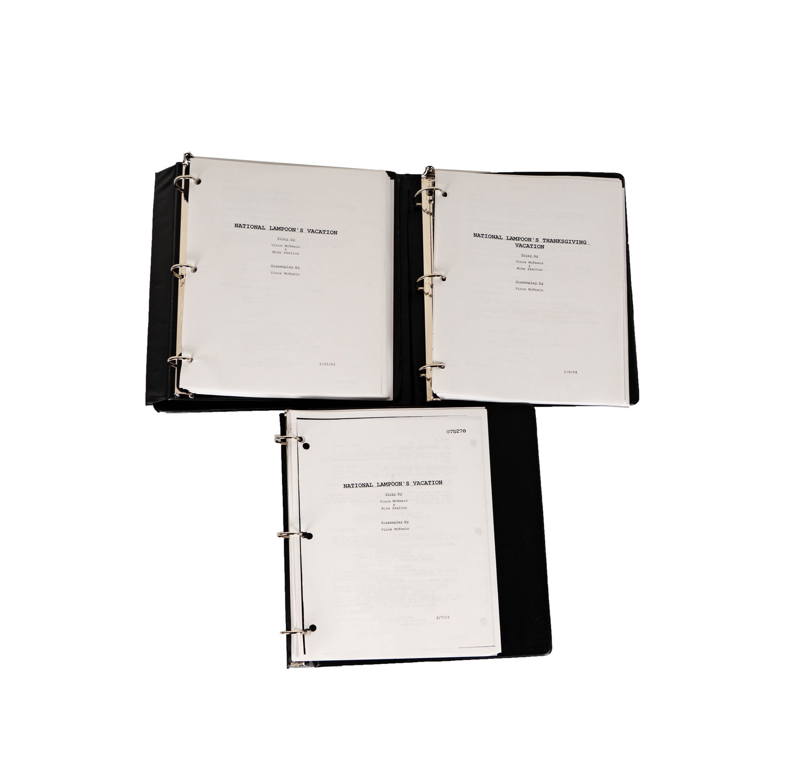 Three National Lampoon's: "Thanksgiving" Vacation Development Studio Scripts (1 of 5)