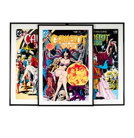 Three Framed Comic Book Cover Prints