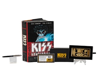 KISS "End of The Road Tour" Gold Ticket with Pen and Kompendium Book