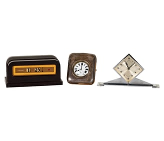 Three Vintage Desk Clocks