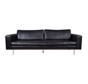 Thomas Machalke Black Leather Sofa