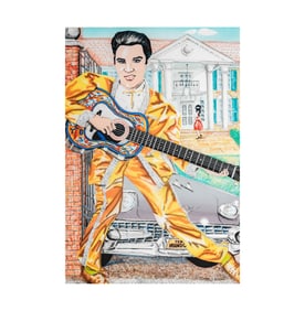 Red Grooms, B. 1937, Elvis