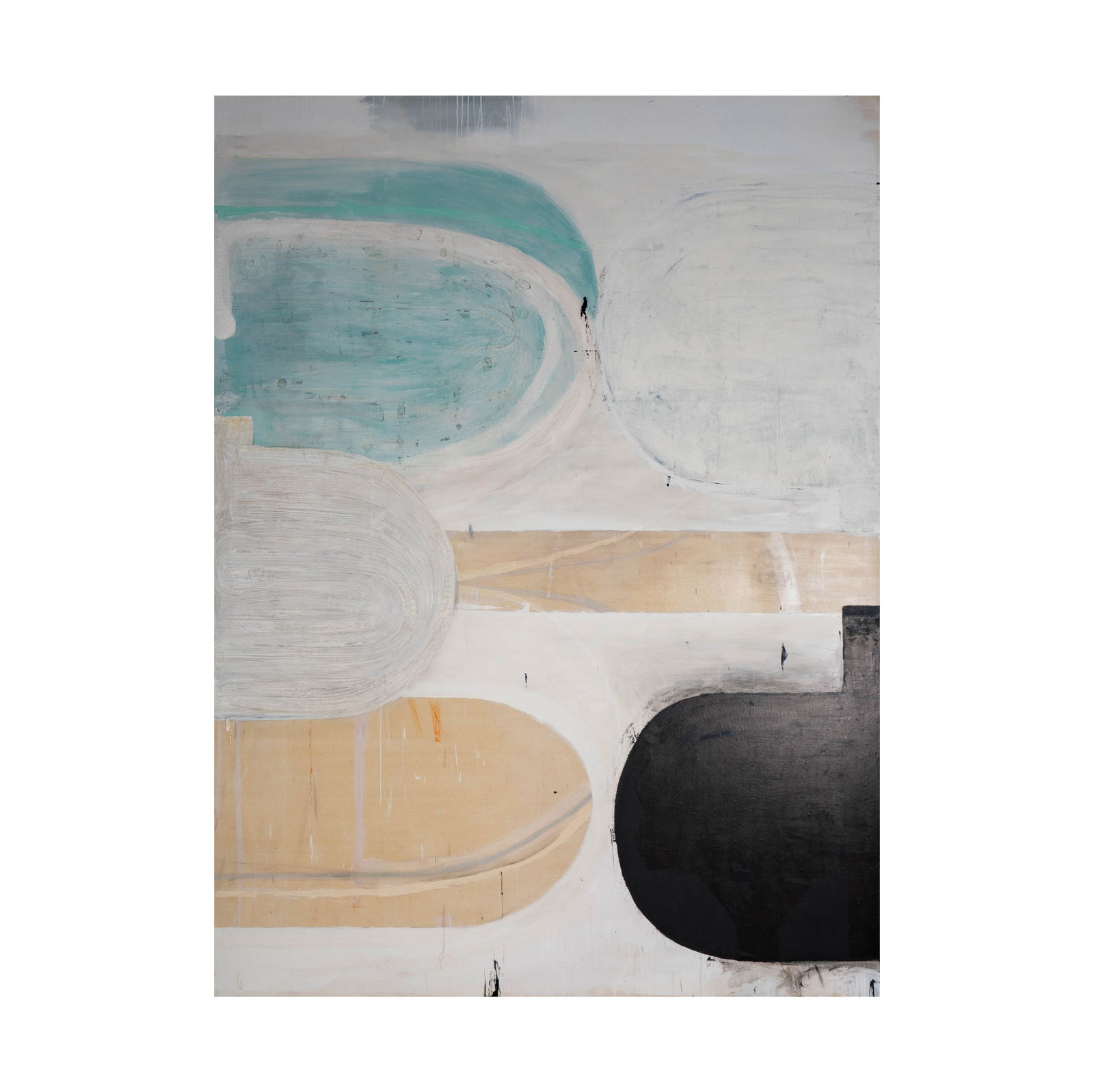 John Millei, B. 1958, Getting the Rhyme Wrong for W.C.W.": oil and acrylic emulsion on gesso on canvase 1990; signed, dated, and titled verso 120 x 88 in. (304.8 x 223.5 cm.) Provenance: From a private collection, Los Angeles