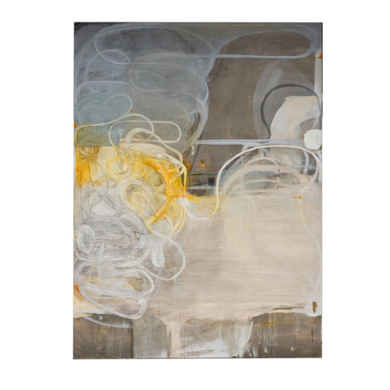 John Millei, B. 1958, Toward an Indirect Language: oil on acrylic emulsion on gesso on canvas 1990; for K. Raxroth, signed, titled, and dated verso 120 x 88 in. (304.8 x 223.5 cm.) Provenance: From a private collection, Los Angeles, CA