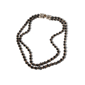 18 Karat White Gold and Colored Diamond Double-Strand Necklace