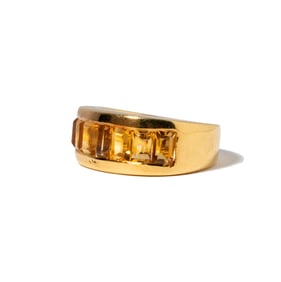 Fred 18 Karat Yellow Gold and Citrine Band Ring
