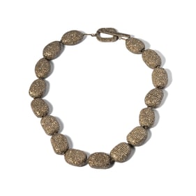 Sterling Silver and Pave Diamond Necklace