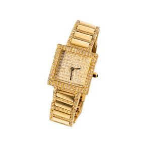18 Karat Yellow Gold Diamond Watch