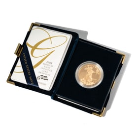 One 2008, 1oz. Gold Liberty Bullion Coin