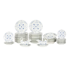 A Royal Copenhagen Blue Fluted Porcelain Service