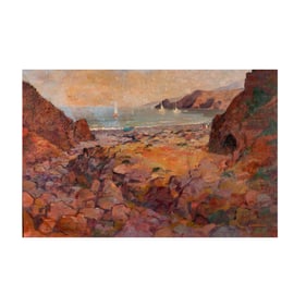 Louis Macouillard, 1917-1987, Lifting Fog, Santa Cruz Island, Santa Barbara Channel