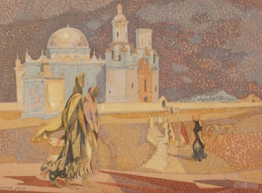 Millard Owen Sheets, 1907-1989, Evening, San Xavier