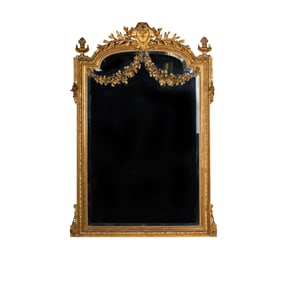 A Louis XVI-Style Giltwood Wall Mirror
