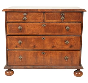 A Georgian Flame Mahogany Chest of Drawers