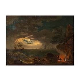 Claude Vernet, Moonlit Harbor