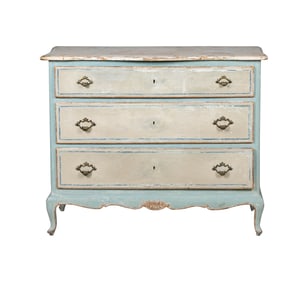 An Italian Rococo-Style Painted Commode