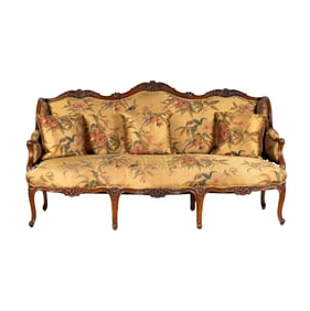 A Louis XV Giltwood Canape