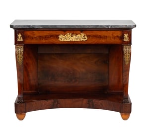 A French Empire Mahogany Console Table