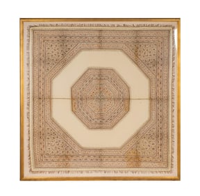 A Gold Thread and Silk Wedding Shawl