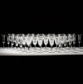 A Baccarat Malmaison Crystal Stemware Service