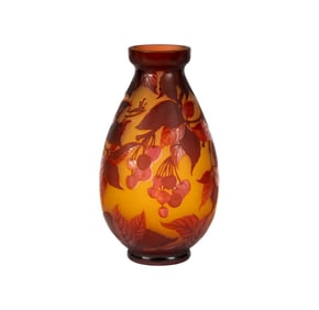 An Emile Galle Cameo Glass Vase