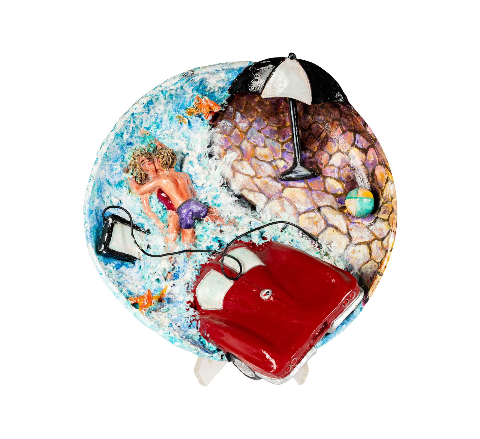 Steven Lapin, American 1949-, Serious Desire #5: ceramic, 1989, signed, titled, and dated 16 x 14 in. (40.6 x 35.6 cm.) Provenance: The Beverly Hills estate of a distinguished collector.