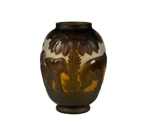 Emile Galle, 1846-1904, Rare Elephant Vase