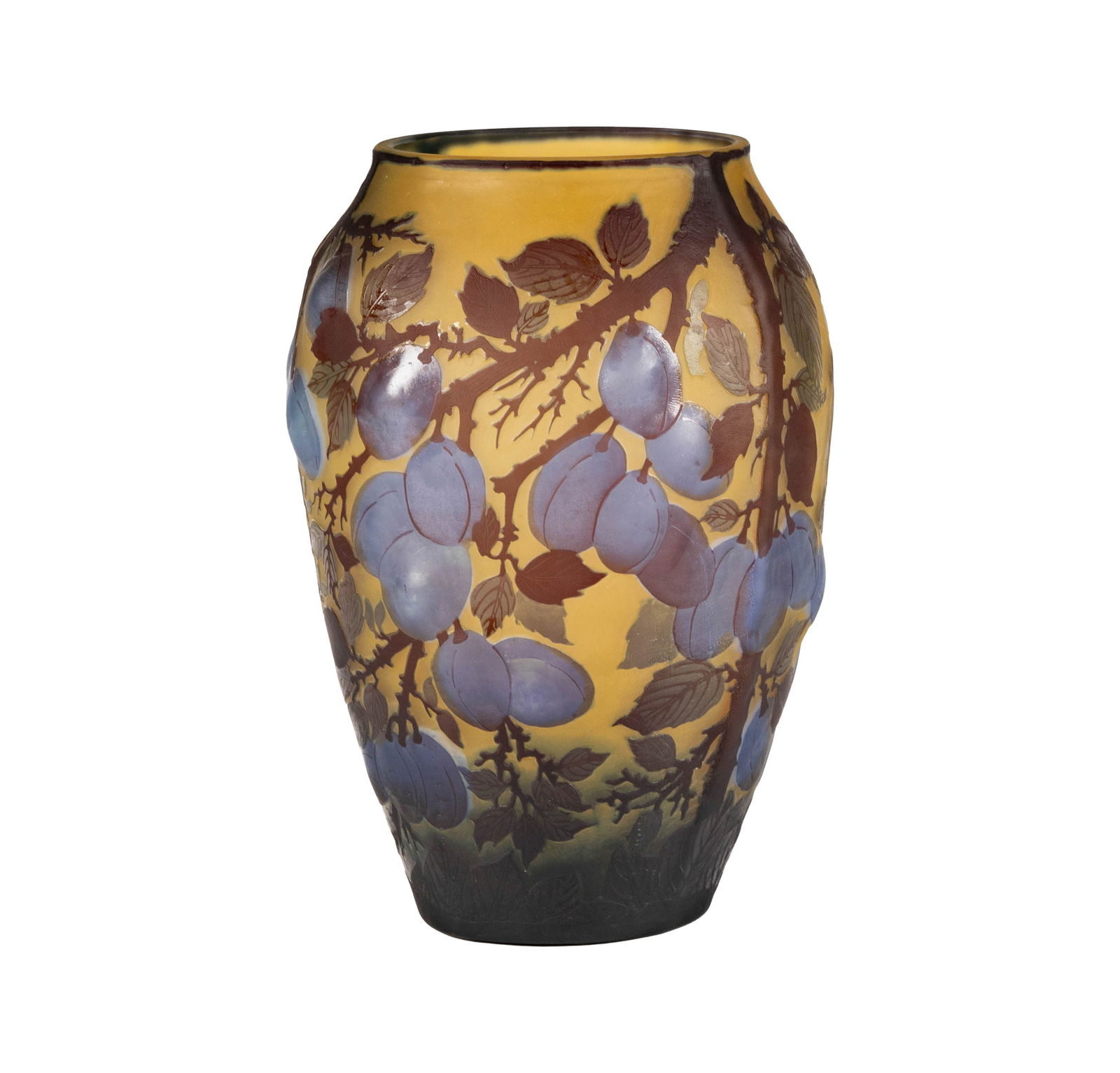 An Emile Galle Cameo Glass Plum Vase (1 of 8)