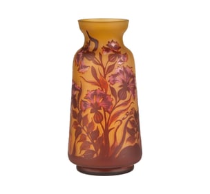 An Emile Galle Cameo Glass Vase
