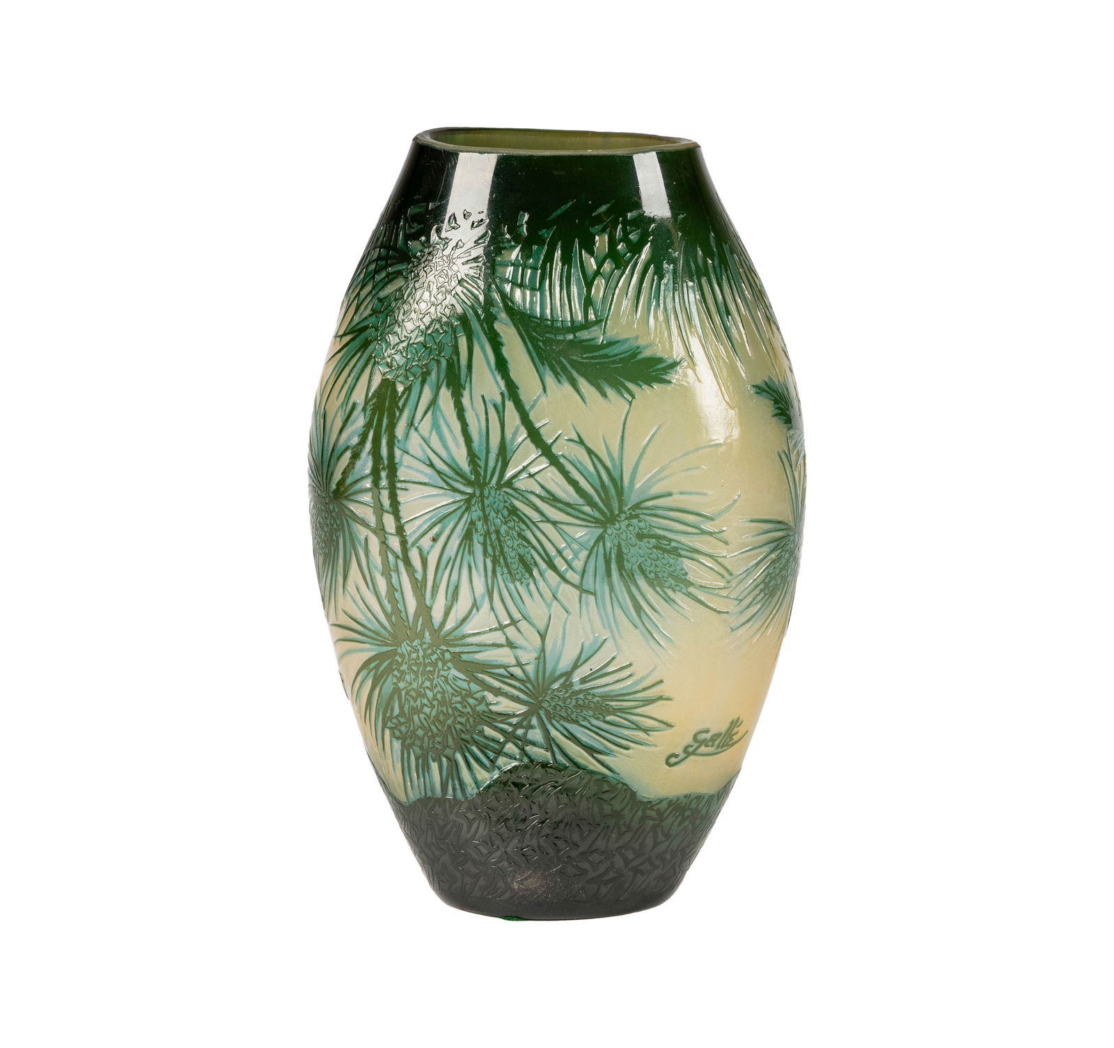 An Emile Galle Cameo Glass Floral Vase (1 of 10)