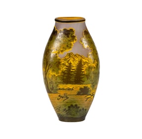 An Art Nouveau-style Landscape Vase