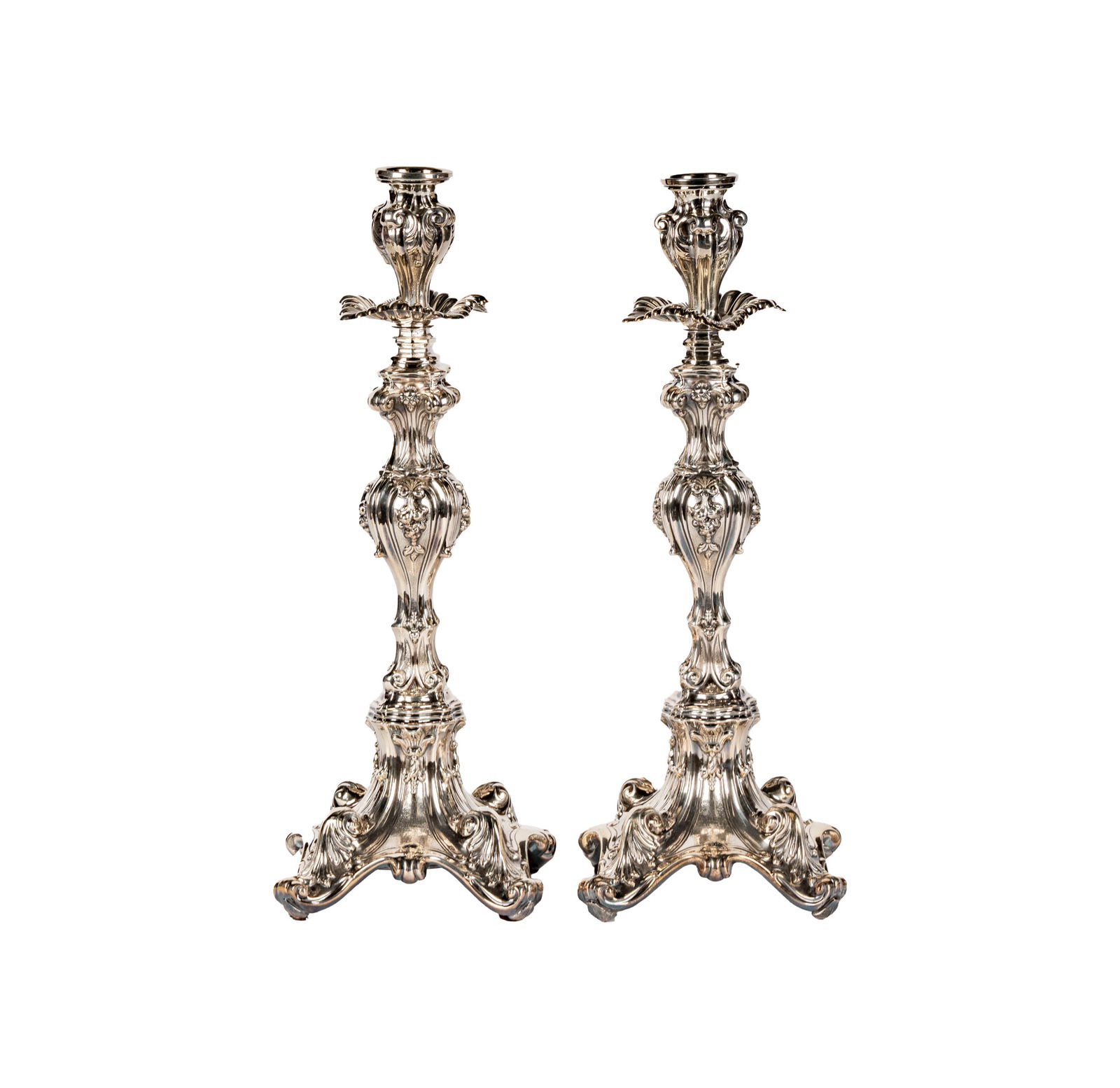 A Pair of Hazorfim Sterling Silver Candlesticks (1 of 11)