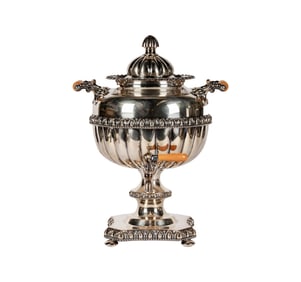 An English Silver-plated Hot Water Urn
