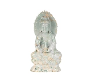 A Chinese Carved Jade Buddha