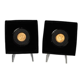 Group of Two 1886, $5 Gold Coins