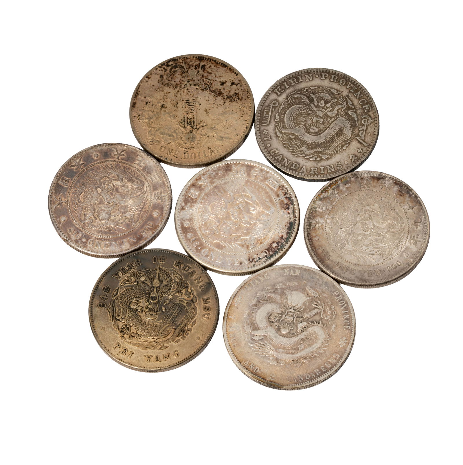A Group of Chinese and Japanese Silver Dollars Coins (1 of 15)