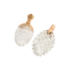 14 Karat Yellow Gold Crystal Bottle