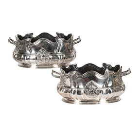 A Pair of Large Sterling Monteiths