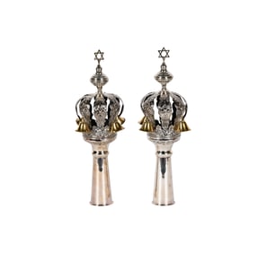 A Pair of Torah Finials