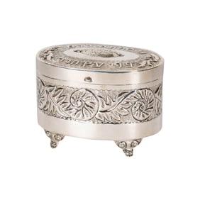 A Mexican Judaica Sterling Oval Box