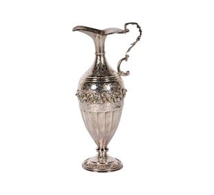 A Sterling Repousse Ewer