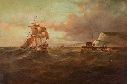 Artist Unknown, Sailing Ship Off Coast
