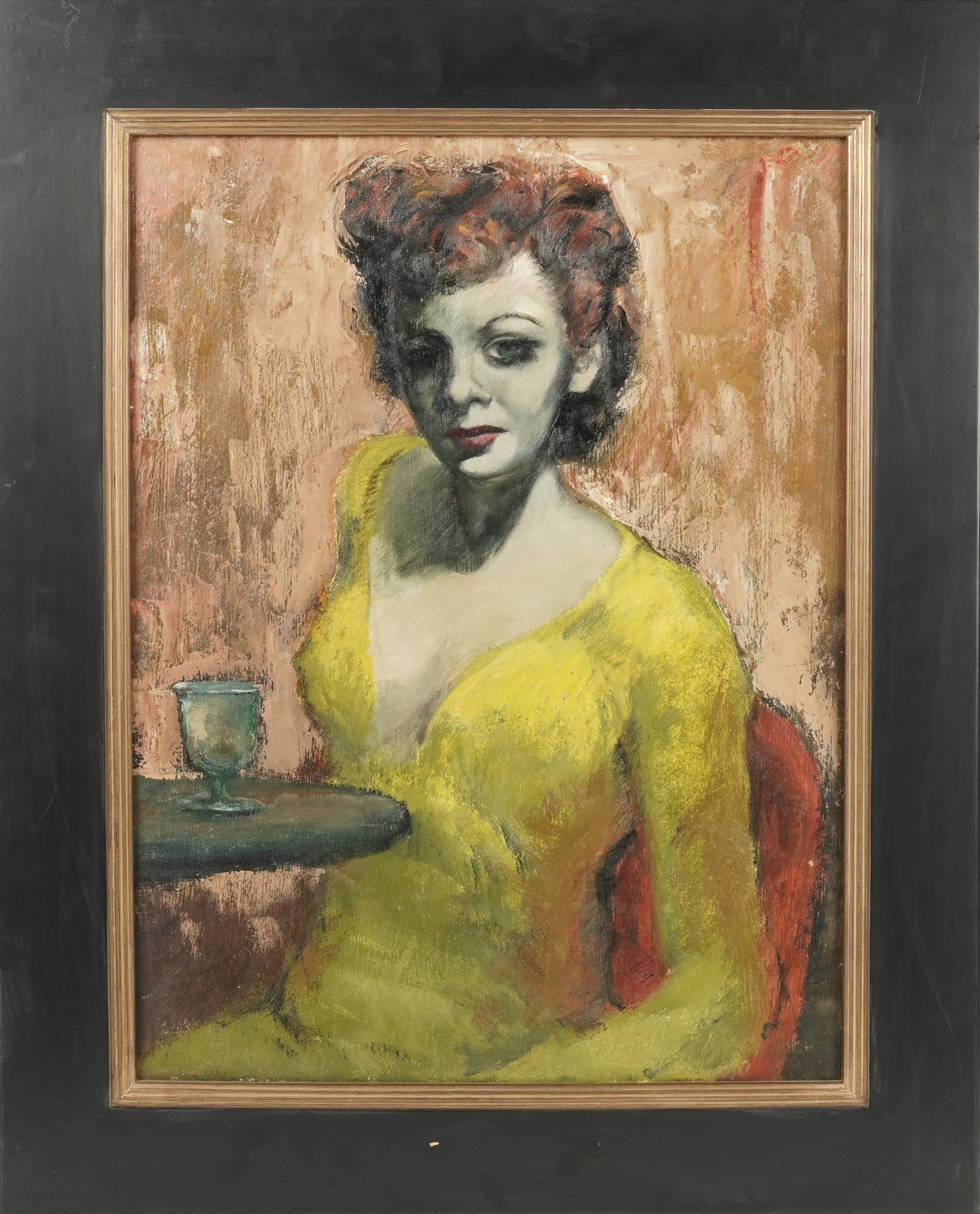 Edgar O Kiechle, 1911-1960, Ida (Ida Lupino): oil on Masonite signed and titled verso. 24 x 18 in. (61 x 45.7 cm.) Frame: 30 1/2 x 24 1/2 in. (77.5 x 62.2 cm.)