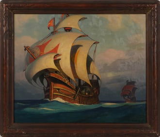 Cecil Chichester, 1891-1963, Spanish Galleon on the Open Sea