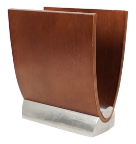 A Nambe Modernist Magazine Rack