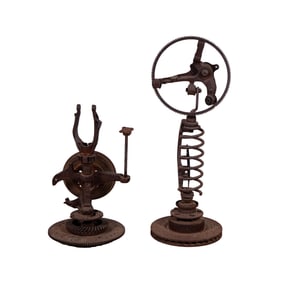 Two Scrap Iron Sculptures