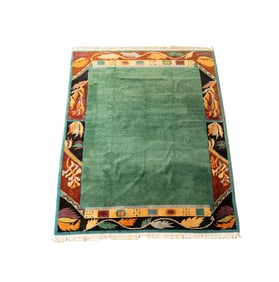 A Tufenkian Green-Ground Area Rug 8'9" x 12'0"