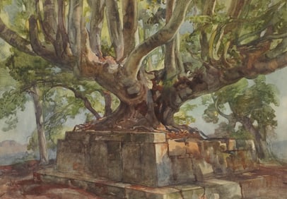 Onorato Carlandi, 1848-1939, Ruins of the Temple of Jupiter